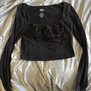SO Women's Black Long Sleeve Top